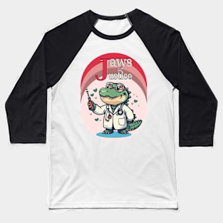 Jaws Of Justice, crocodile Baseball T-Shirt